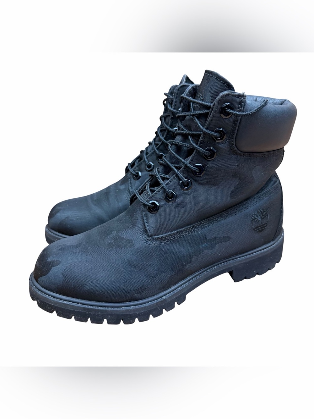 Timberland Men's size 8.5  Black Camouflage Lace-Up Work Boots
